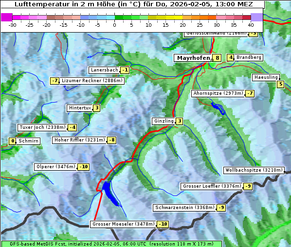 Temperatur, 5. 2. 2026