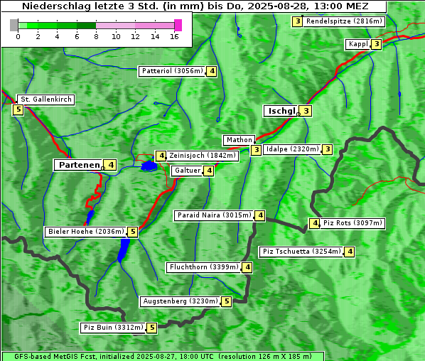 Niederschlag, 28. 8. 2025