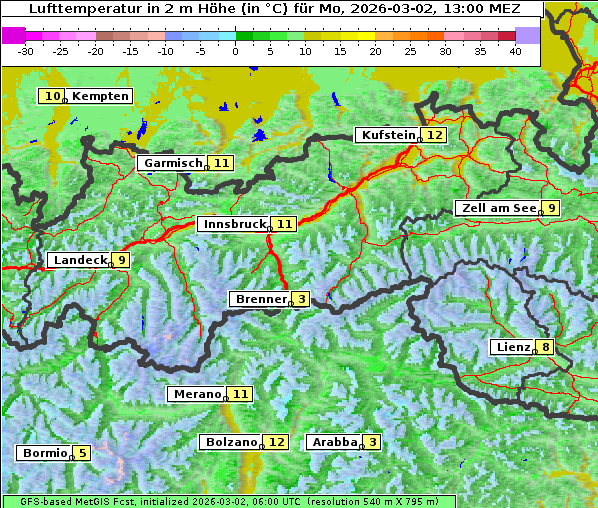 Temperatur, 2. 3. 2026