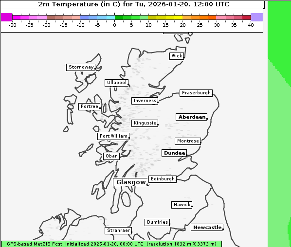 Temperatur, 20. 1. 2026