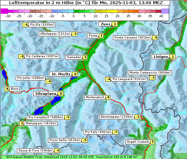 Temperatur, 3. 11. 2025
