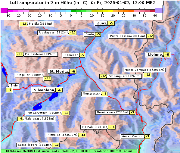 Temperatur, 2. 1. 2026
