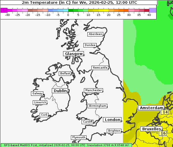 Temperatur, 25. 2. 2026