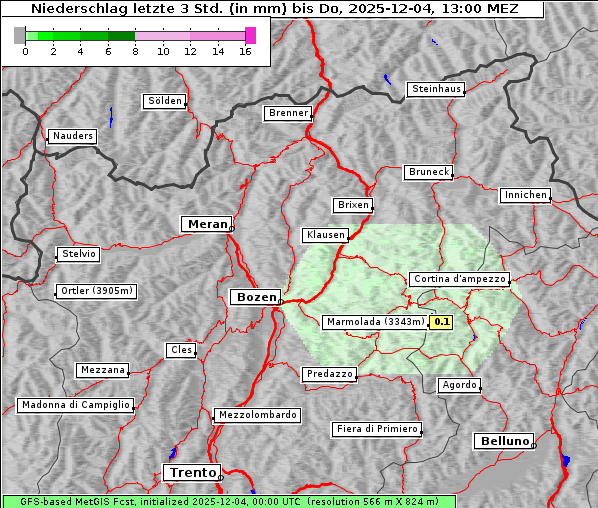 Niederschlag, 4. 12. 2025