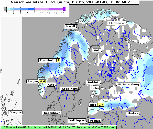 Neuschnee, 2. 1. 2025