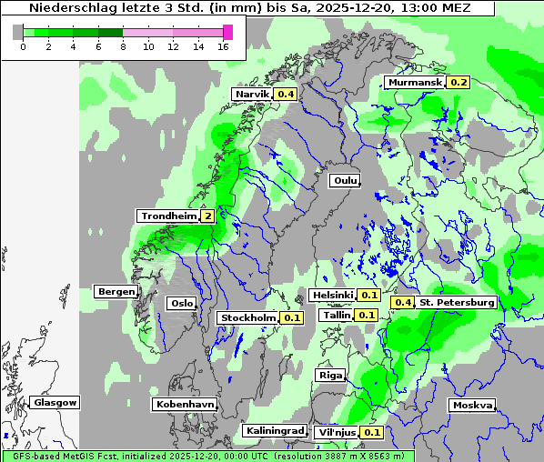 Niederschlag, 20. 12. 2025