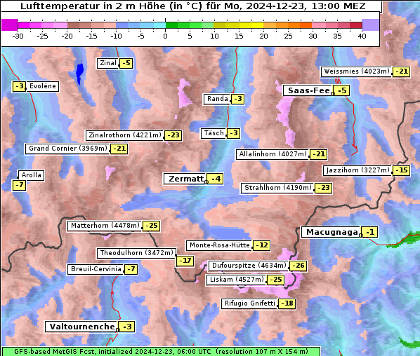 Temperatur, 23. 12. 2024