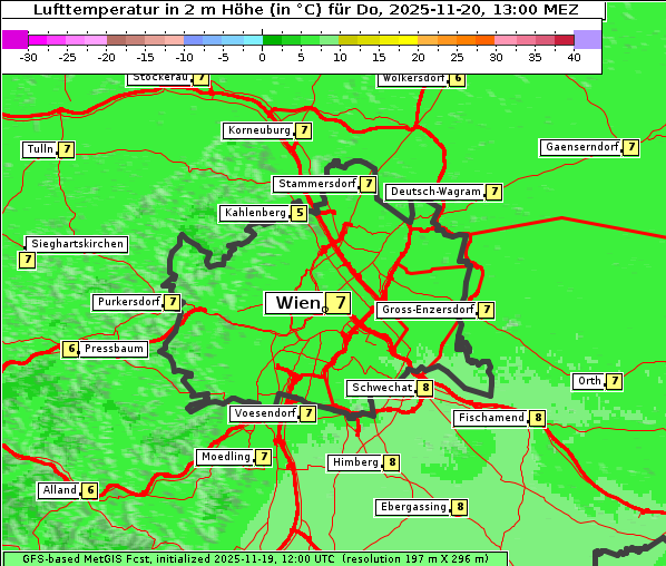 Temperatur, 20. 11. 2025