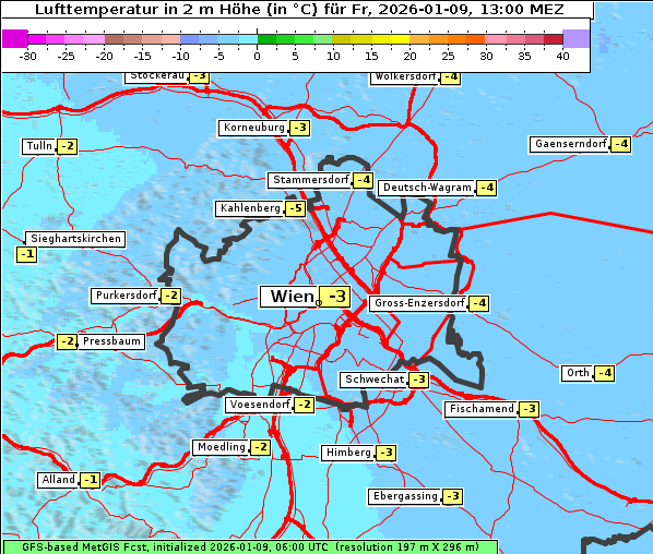Temperatur, 9. 1. 2026