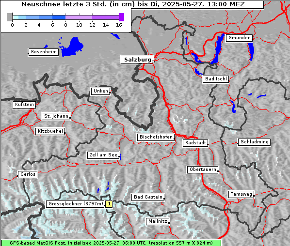 Neuschnee, 27. 5. 2025