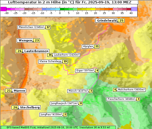 Temperatur, 19. 9. 2025