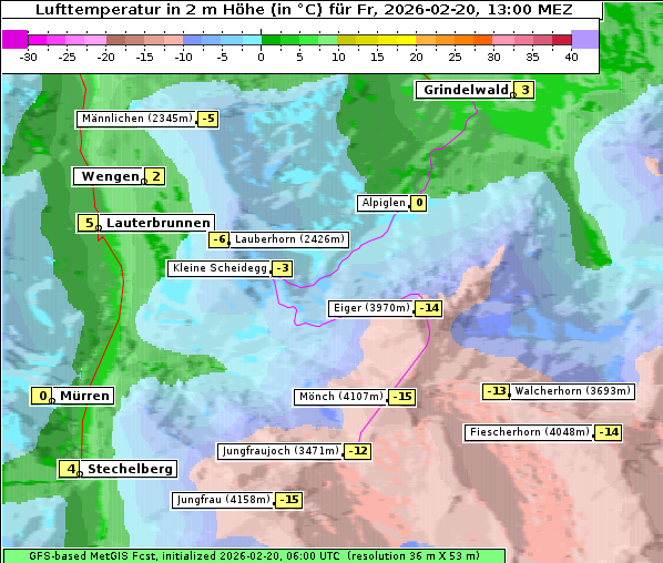 Temperatur, 20. 2. 2026