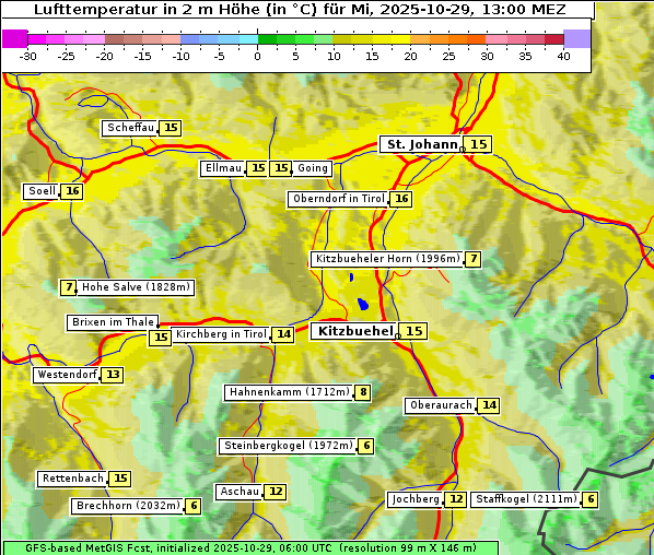 Temperatur, 29. 10. 2025
