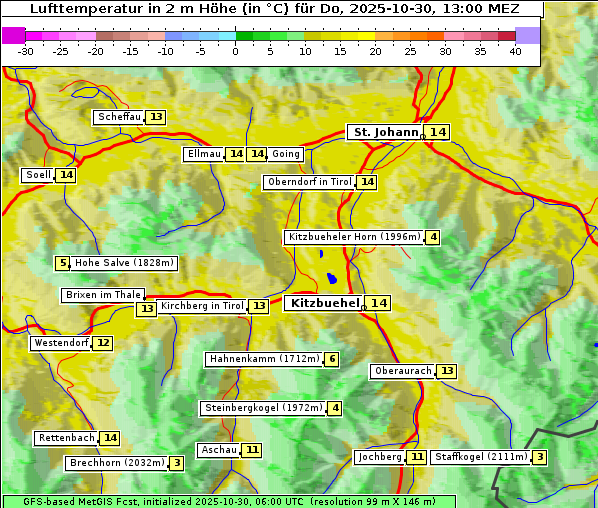Temperatur, 30. 10. 2025