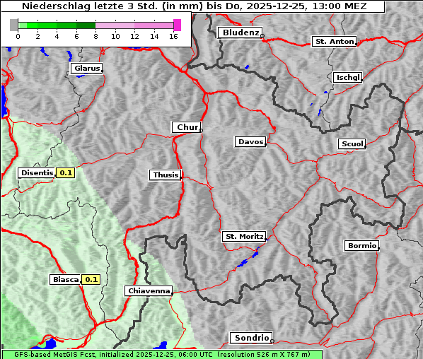 Niederschlag, 25. 12. 2025