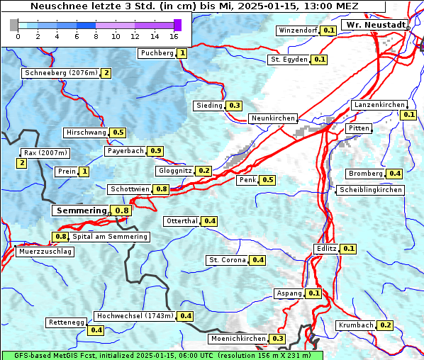 Neuschnee, 15. 1. 2025