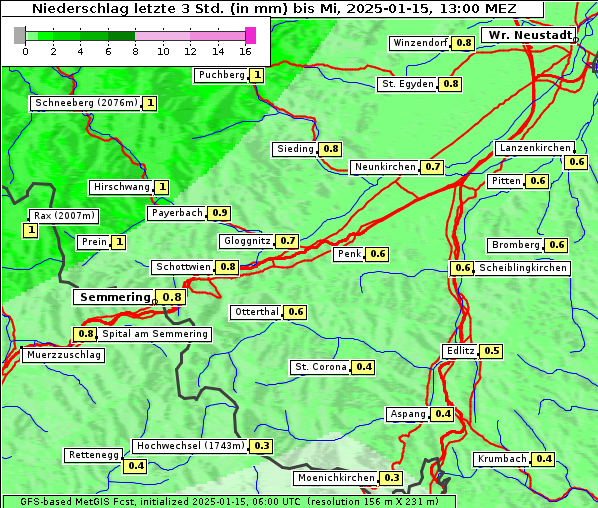 Niederschlag, 15. 1. 2025