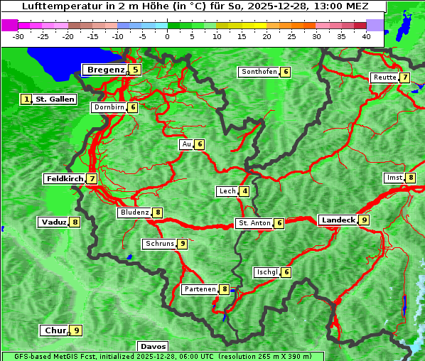 Temperatur, 28. 12. 2025