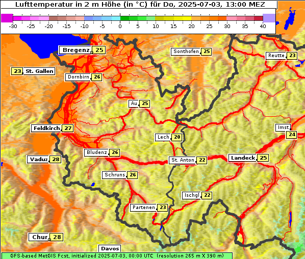 Temperatur, 3. 7. 2025