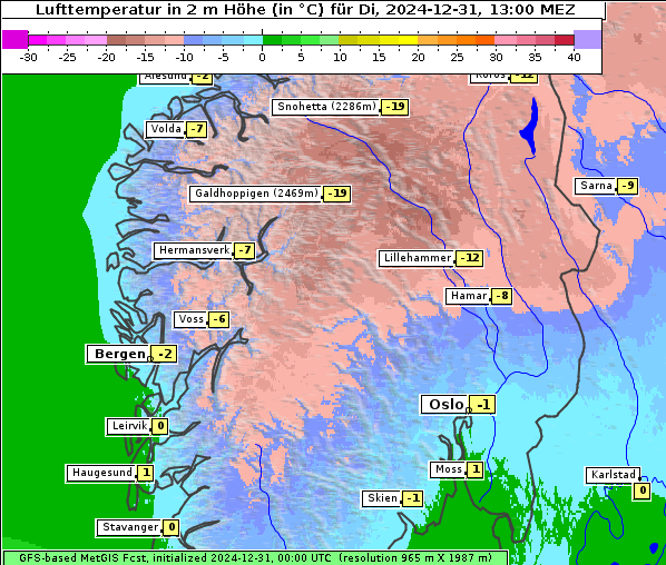 Temperatur, 31. 12. 2024