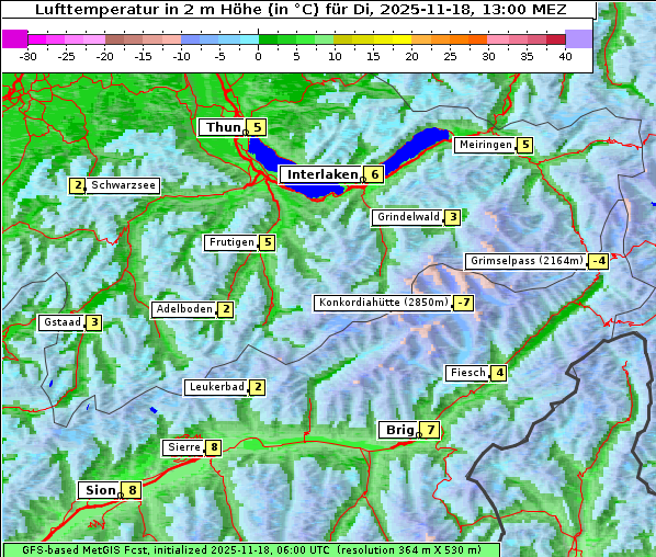 Temperatur, 18. 11. 2025
