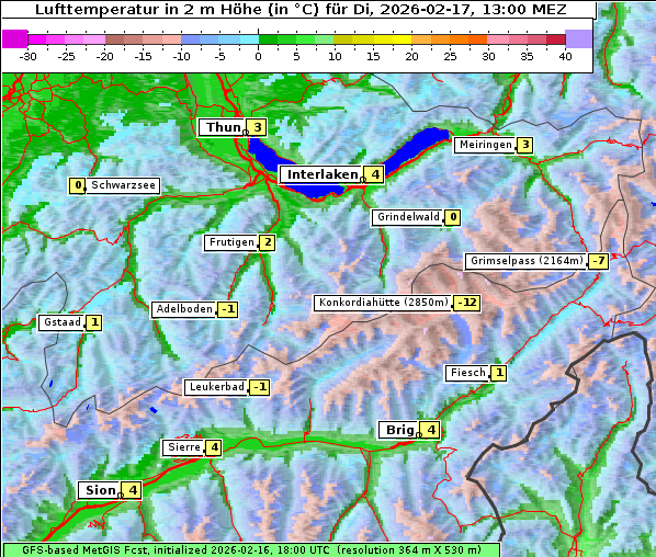 Temperatur, 17. 2. 2026