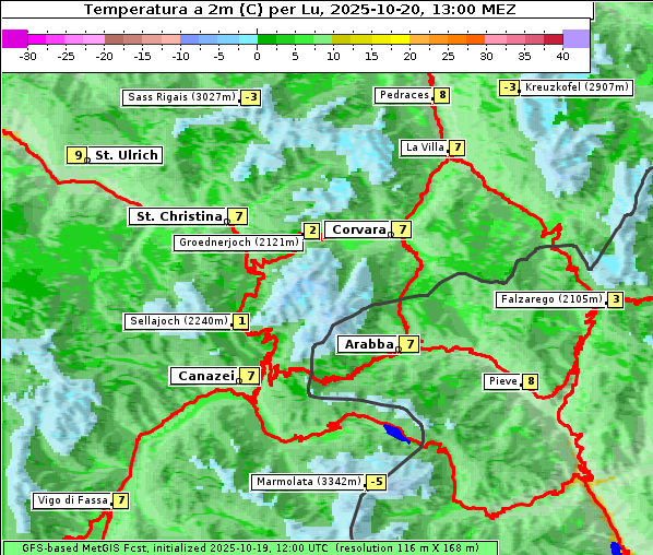 Temperatur, 20. 10. 2025