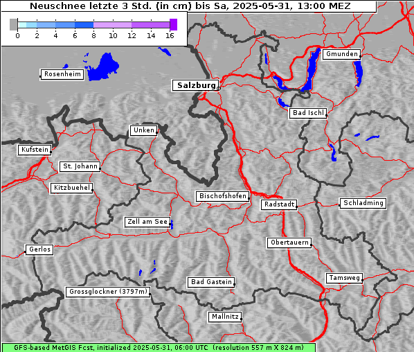 Neuschnee, 31. 5. 2025