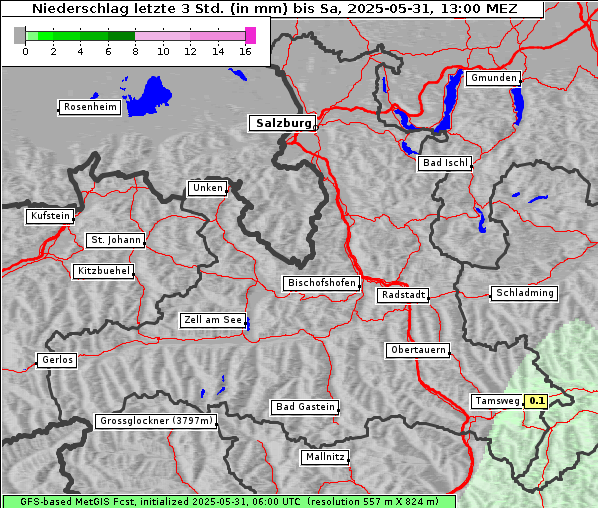 Niederschlag, 31. 5. 2025