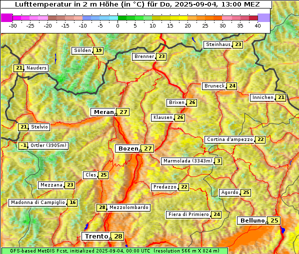 Temperatur, 4. 9. 2025