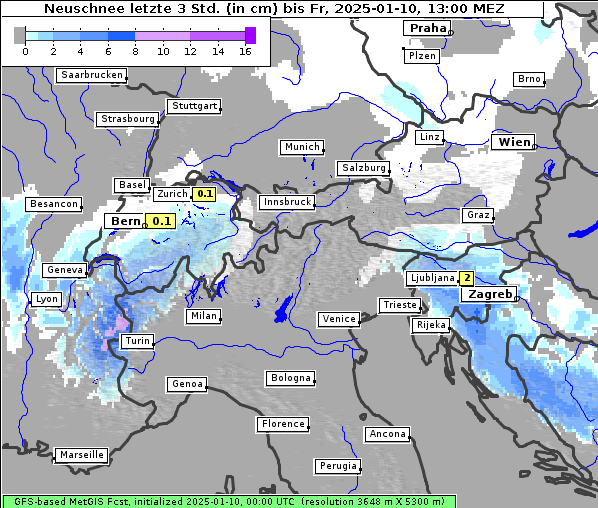 Neuschnee, 10. 1. 2025