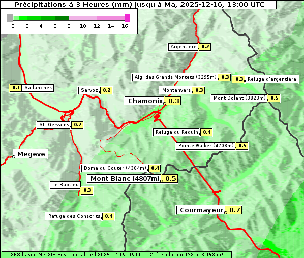 Niederschlag, 16. 12. 2025