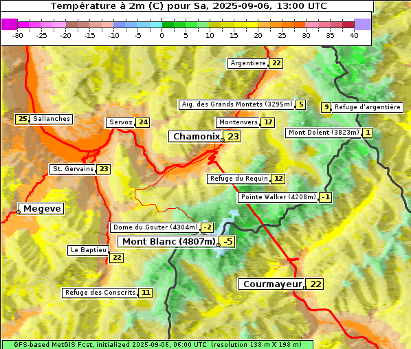 Temperatur, 6. 9. 2025
