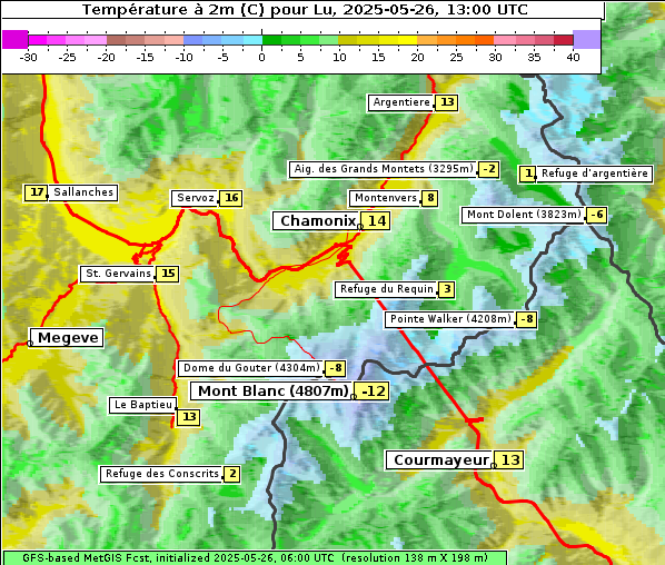 Temperatur, 26. 5. 2025