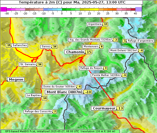 Temperatur, 27. 5. 2025