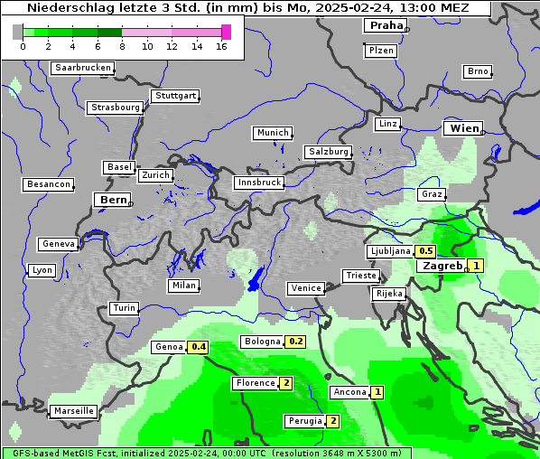 Niederschlag, 24. 2. 2025