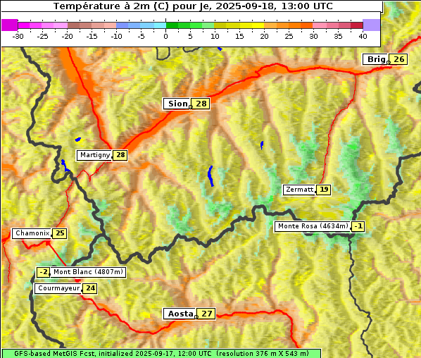 Temperatur, 18. 9. 2025