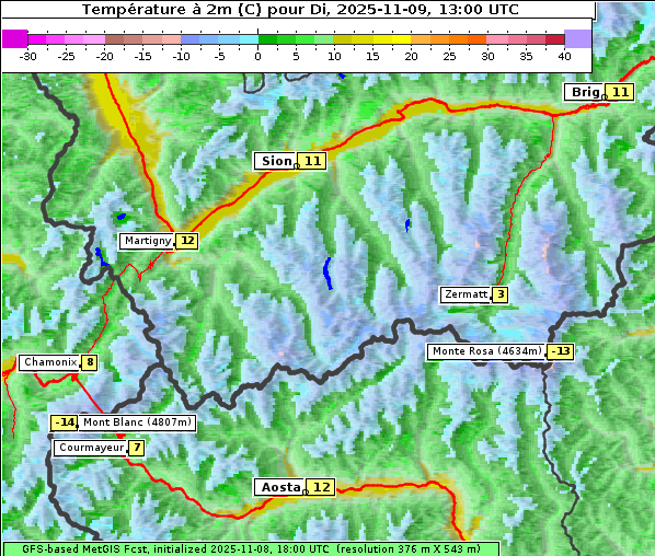 Temperatur, 9. 11. 2025