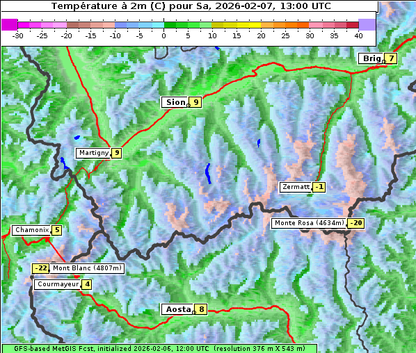 Temperatur, 7. 2. 2026