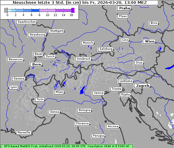 Neuschnee, 20. 3. 2026