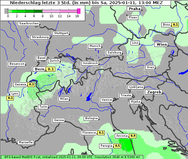 Niederschlag, 11. 1. 2025