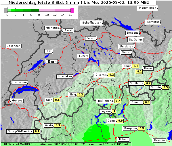 Niederschlag, 2. 3. 2026
