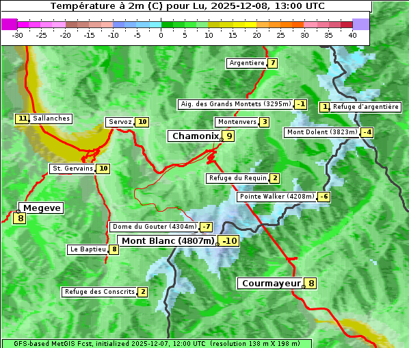 Temperatur, 8. 12. 2025