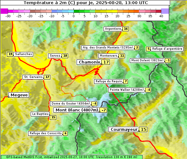 Temperatur, 28. 8. 2025