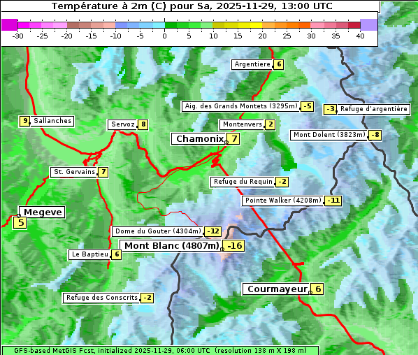 Temperatur, 29. 11. 2025