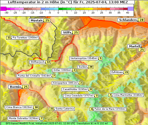 Temperatur, 4. 7. 2025