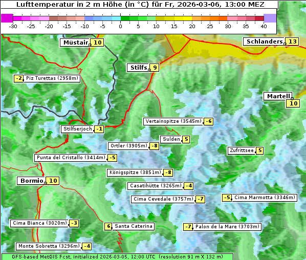 Temperatur, 6. 3. 2026