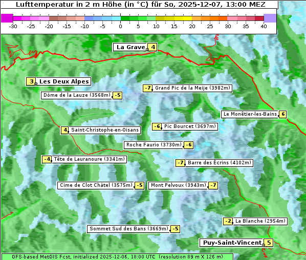 Temperatur, 7. 12. 2025