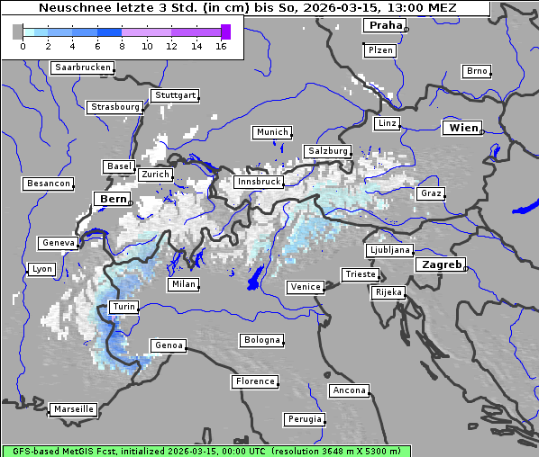 Neuschnee, 15. 3. 2026