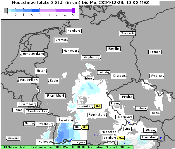 Neuschnee, 23. 12. 2024